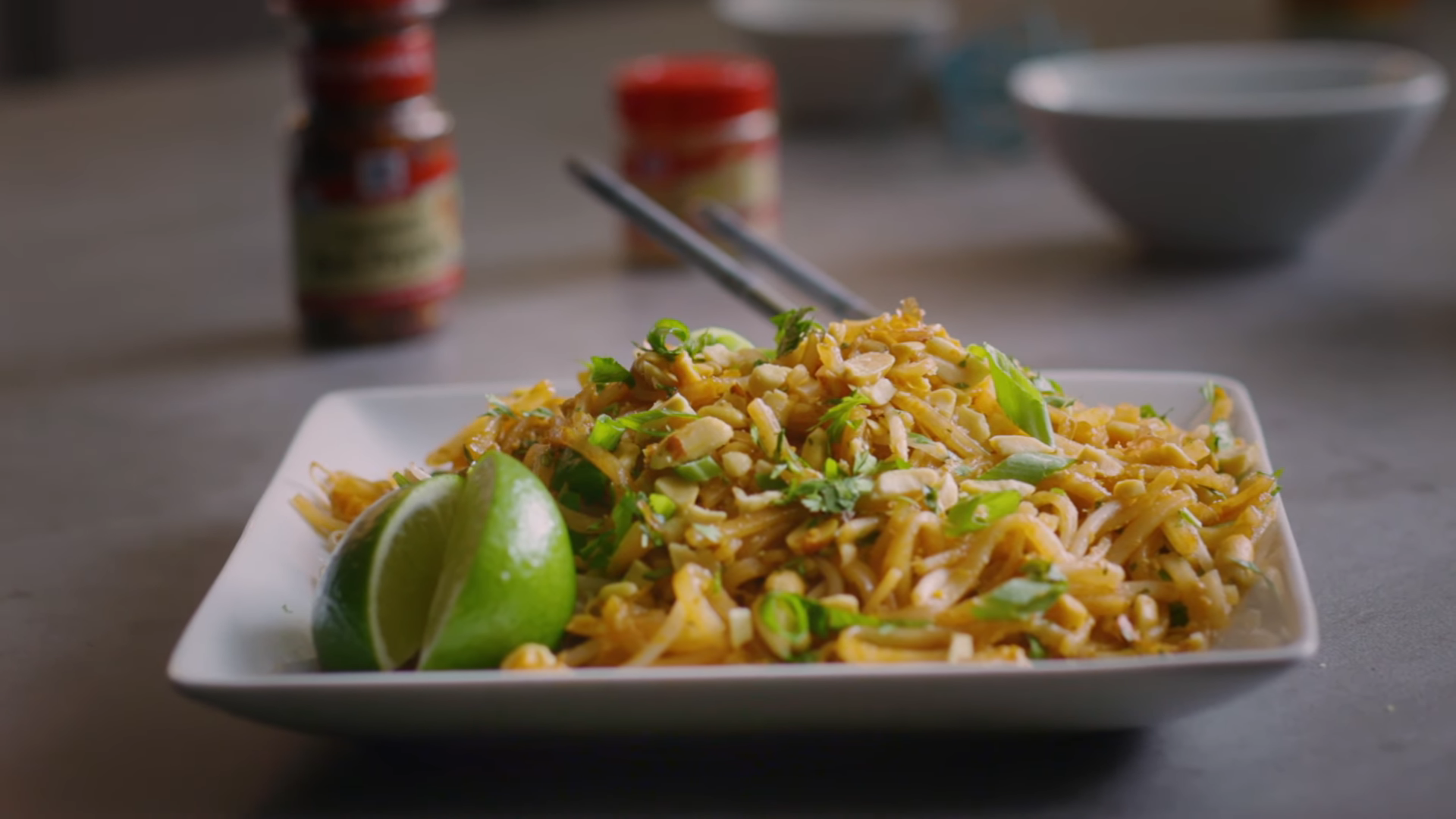 A Plate of Chicken Pad Thai